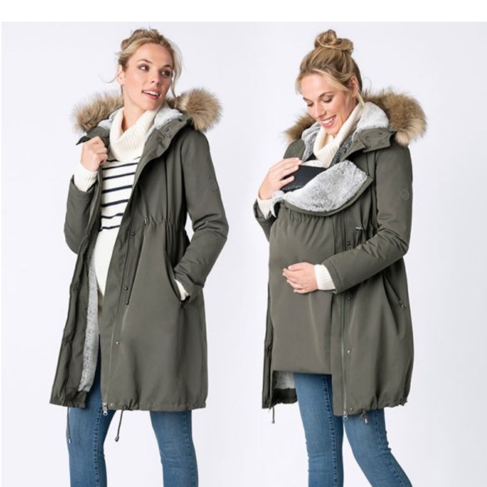 Seraphine Maternity Coat Green Size 10